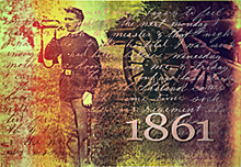 1861 cover print for a porfolio of prints about the American Civil War by Dana Smith