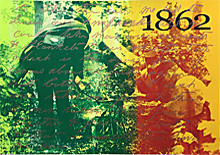 1862 cover print for a porfolio of prints about the American Civil War by Dana Smith