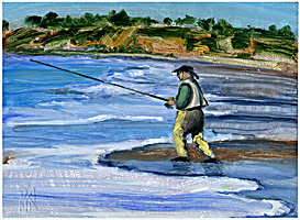 Dana Smith painting titled Fisherman