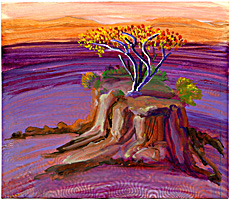 Dana Smith painting titled Sunset Island
