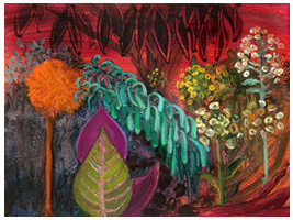 Dana Smith painting titled Tree's Garden